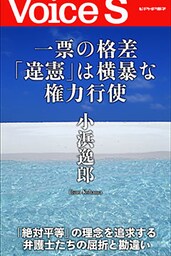 一票の格差「違憲」は横暴な権力行使 【Voice S】