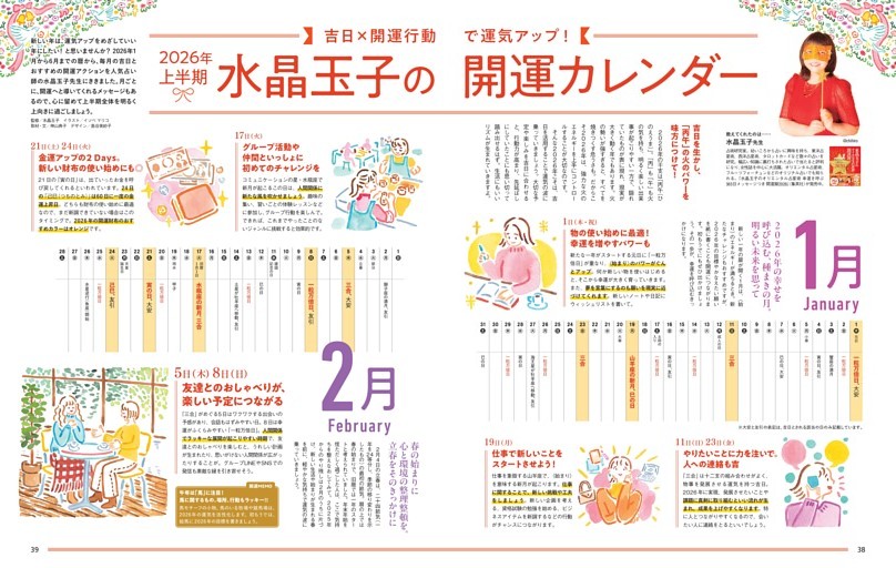 2026年上半期 水晶玉子の開運カレンダー