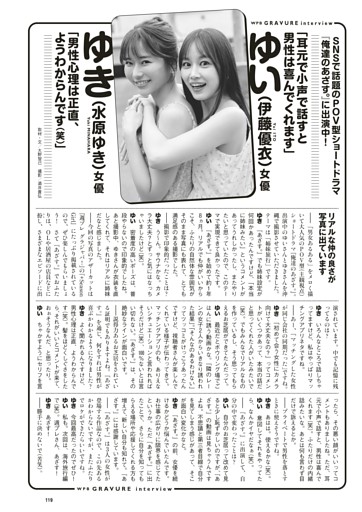 ＜グラビアインタビュー＞　ゆい（伊藤優衣）＆ゆき（水原ゆき）（女優）