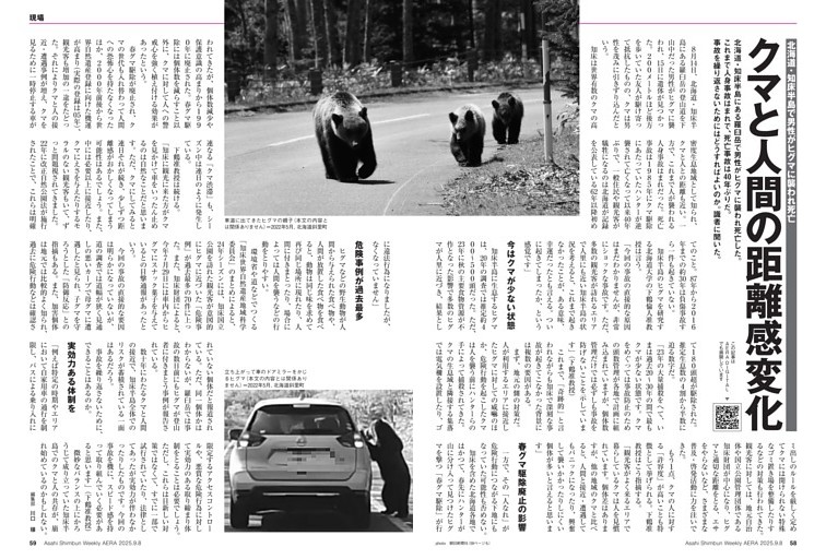 クマと人間の距離感変化