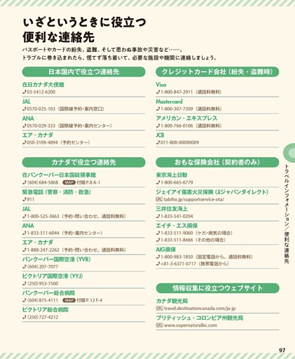［トラベルインフォメーション］／便利な連絡先