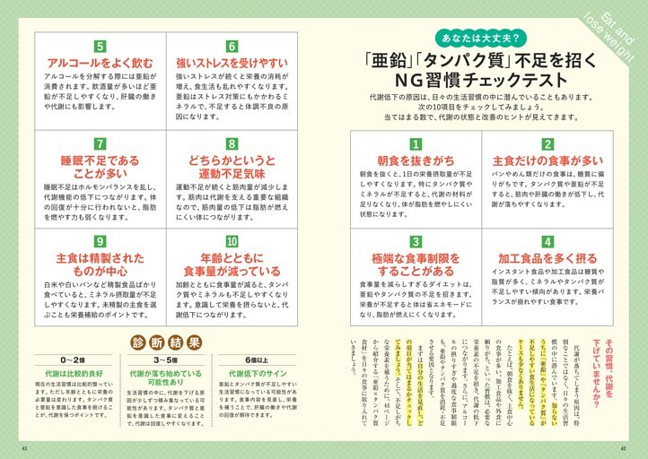 ■あなたは大丈夫？「亜鉛」「タンパク質」不足を招く NG習慣チェックテスト