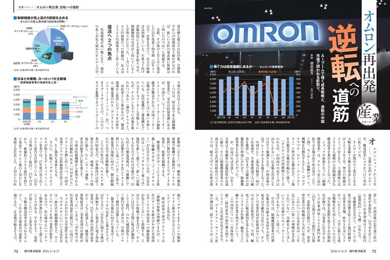 産業リポート／オムロン再出発 逆転への道筋
