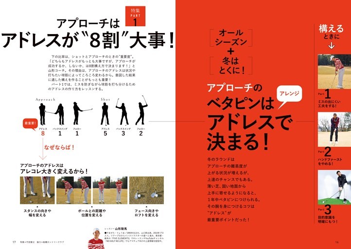 Part1　オールシーズン　冬はとくに！ ベタピンはアドレスのアレンジで決まる！　レッスン＝山形陵馬