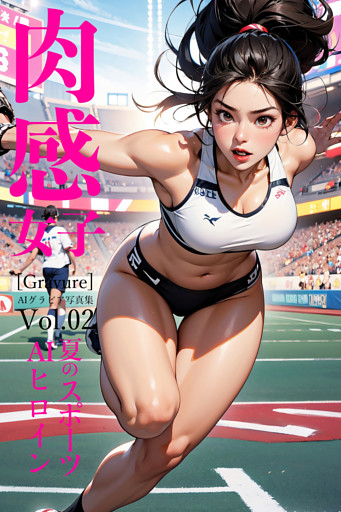 肉感女子 -夏のスポーツAIヒロイン- [Gravure] AIグラビア写真集 Vol.02