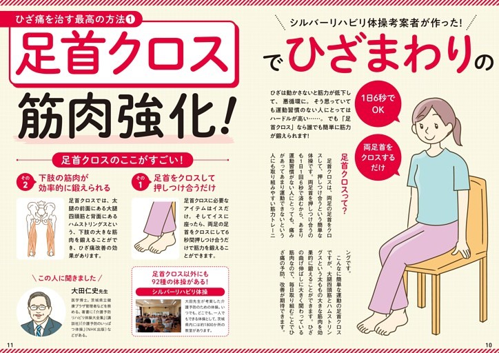 足首クロスでひざまわりの筋肉強化！
