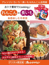 食感楽しむ冬野菜　れんこん＋長いも～おトク素材でCooking♪ 表紙