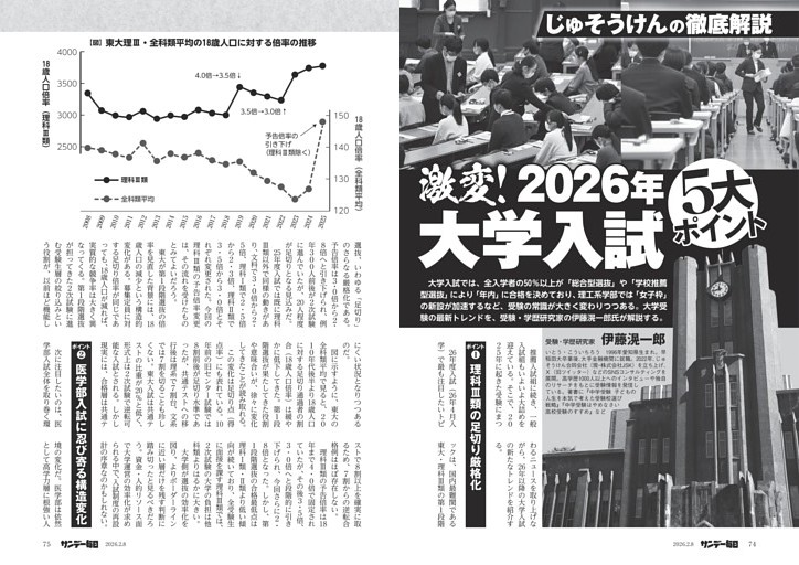 〔大学入試〕じゅそうけんの徹底解説　激変！２０２６年大学入試　５大ポイント