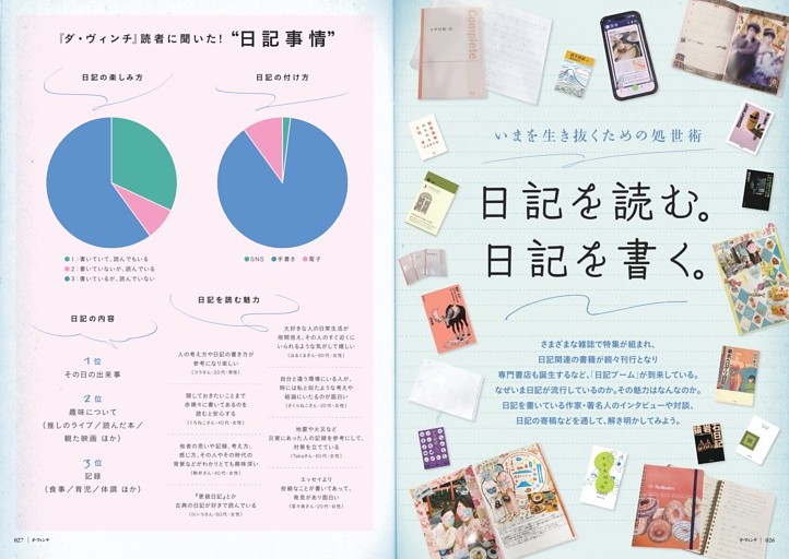 特集1　いまを生き抜くための処世術　日記を読む。日記を書く。
