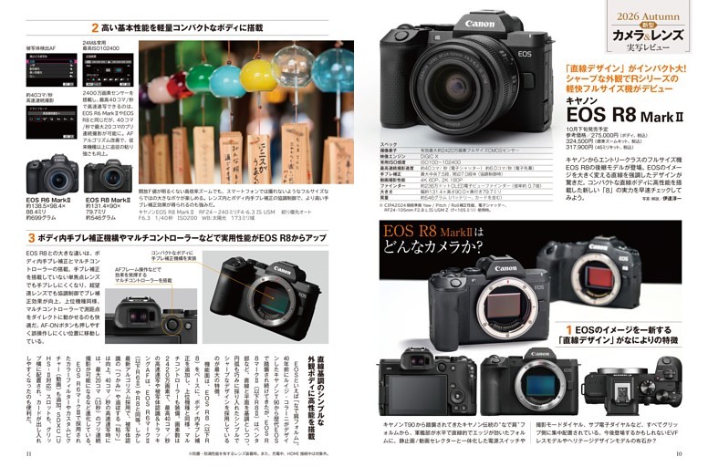 【2026 Autumn／新型カメラ＆レンズ 実写レビュー】キヤノン EOS R8 MarkII