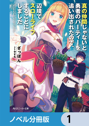 真の仲間じゃないと勇者のパーティーを追い出されたので、辺境でスローライフすることにしました【ノベル分冊版】