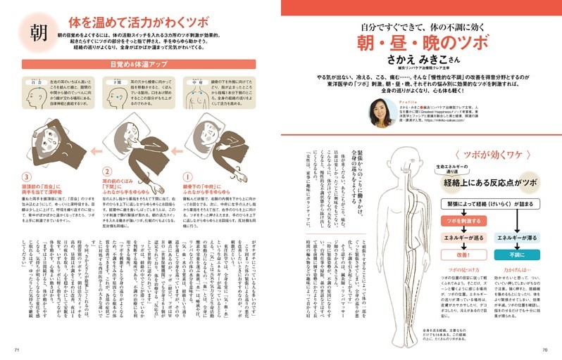 免疫力を高めて病気位負けない体に　朝・昼・晩のツボ　さかえ　 みきこさん