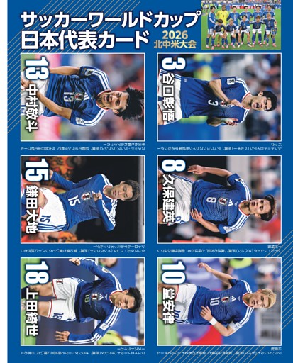 《特別付録》サッカーW杯日本代表カード