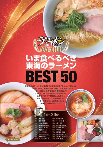 究極のラーメンAWARD　FINAL！　第一部　１位〜20位
