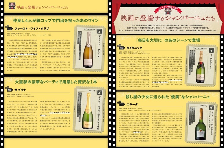 【dマガジン限定企画！】映画に登場するシャンパーニュたち