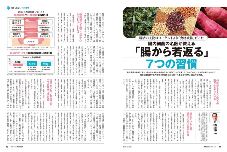 腸内細菌の名医が教える「腸から若返る」7つの習慣　●内藤裕二