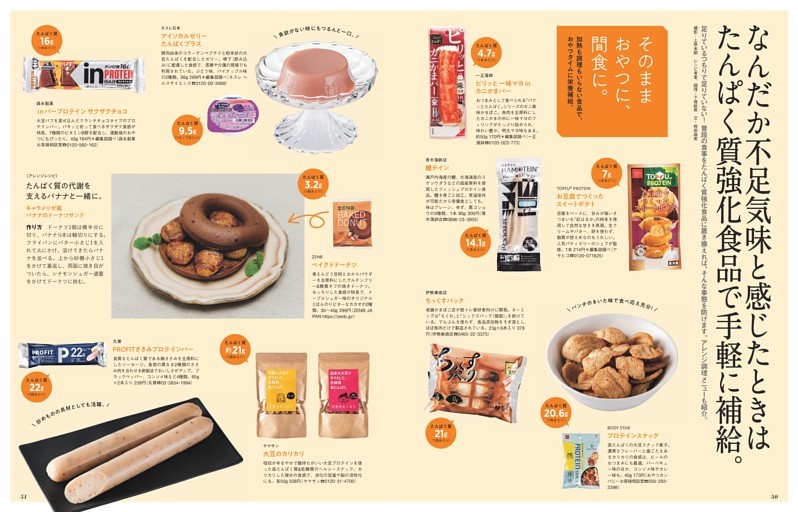 なんだか不足気味と感じたときはたんぱく質強化食品で手軽に補給。