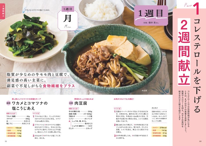 Part1 コレステロールを下げる2週間献立［1週目 月］