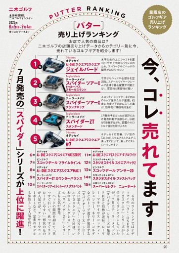 ゴルフギア売り上げランキング