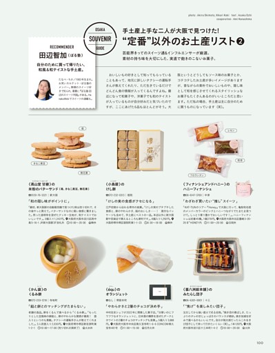 SOUVENIR 手土産上手な二人が大阪で見つけた！ “定番” 以外のお土産リスト2