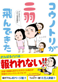 コウノトリが二羽飛んできた：がんばれパパ！！ふたご育児奮闘記