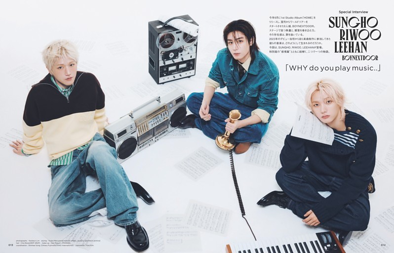 Special Interview　SUNGHO RIWOO LEEHAN　BOYNEXTDOOR「WHY do you play music..」