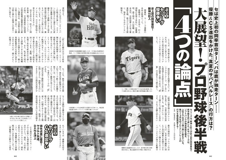 大展望！プロ野球後半戦「４つの論点」