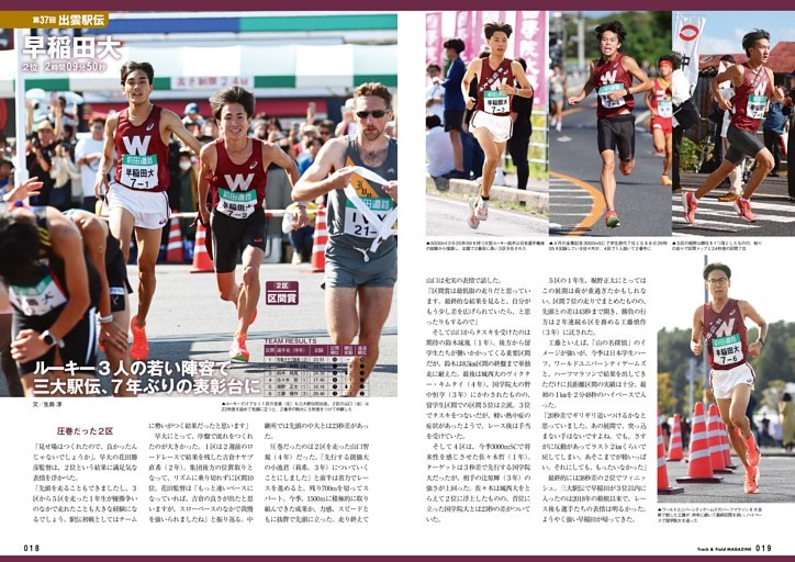 出雲駅伝 2位 早稲田大