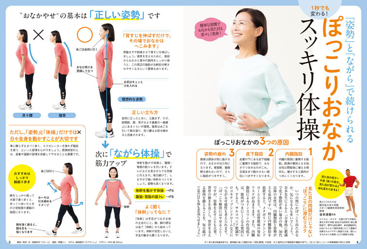 特集：１秒でも変わる！ぽっこりおなかスッキリ体操