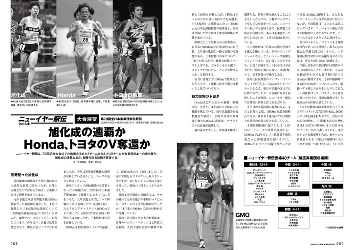 全日本実業団対抗駅伝 大会展望