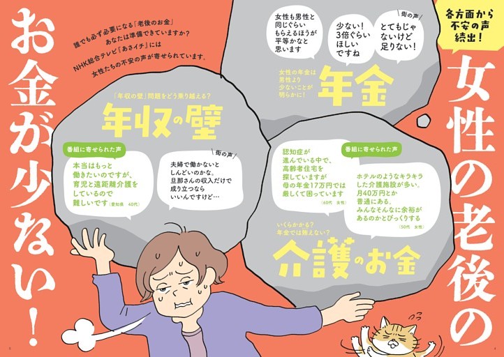 各方面から不安の声続出！　女性の老後のお金が少ない！