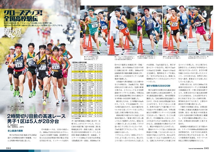 全国高校駅伝 男子1区の激走