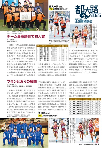 全国高校駅伝 男子7位・拓大一高（東京）、男子8位・豊川高（愛知）