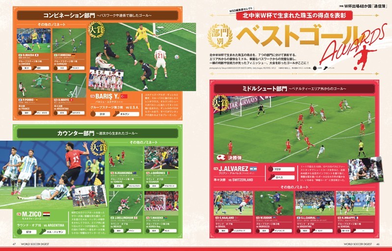 WSD編集部セレクト　部門別ベストゴールAWARDS
