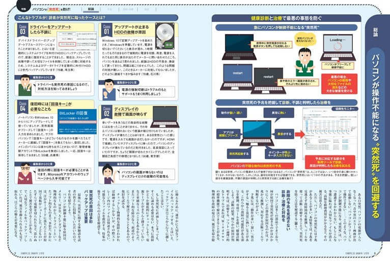 特集１ パソコンが操作不能になる“突然死”を回避する