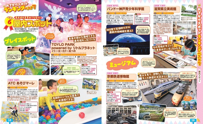 おでかけスポットランキングベスト7／屋内スポット