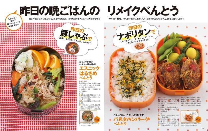 昨日の晩ごはんのリメイクべんとう