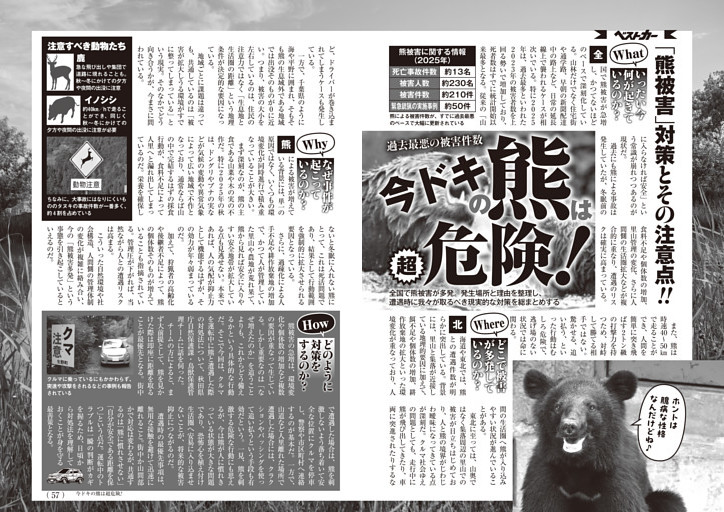 今ドキの熊は超危険！