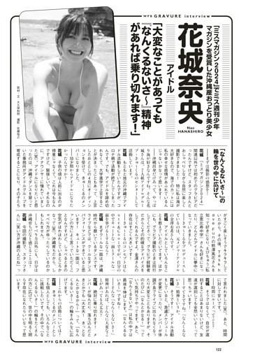 ＜グラビアインタビュー＞　花城奈央（アイドル）