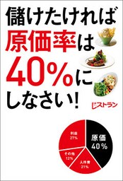 儲けたければ原価率は40％にしなさい！