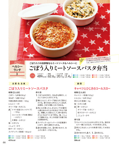 3 ごぼう入りミートソースパスタ弁当