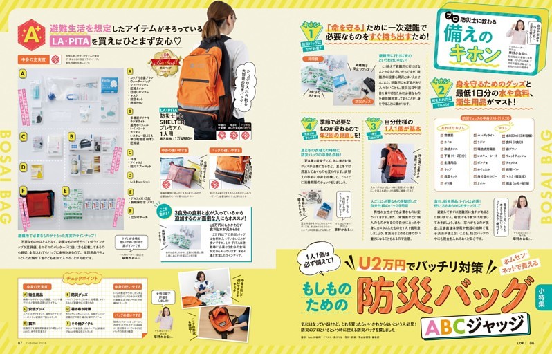 ホムセン＆ネットで買える 防災バッグABCジャッジ