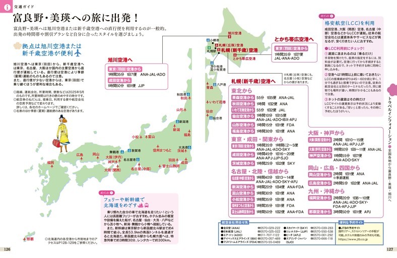 トラベルインフォメーション／全国各地から富良野・美瑛・旭川へ