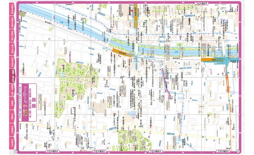 祇園MAP 白川南通〜花見小路〜建仁寺